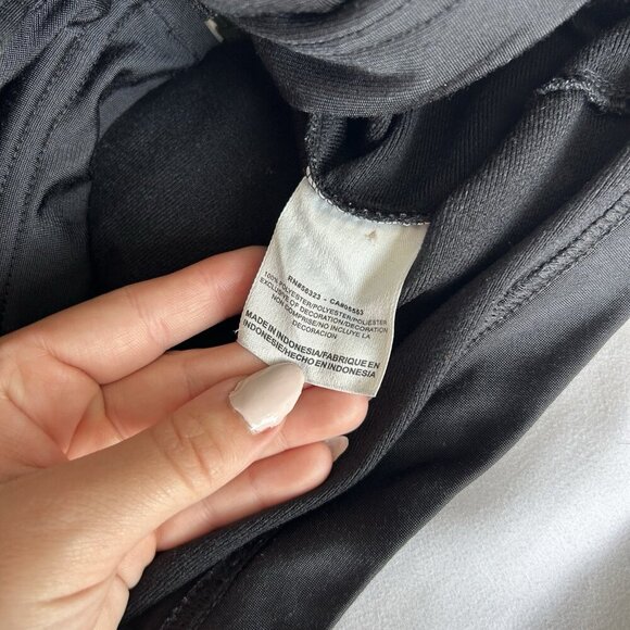 Vintage 90s Y2K Nike Mens Medium Full Zip Training Jacket Black White Striped - Picture 8 of 8